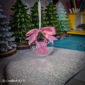 Personalised flat bauble